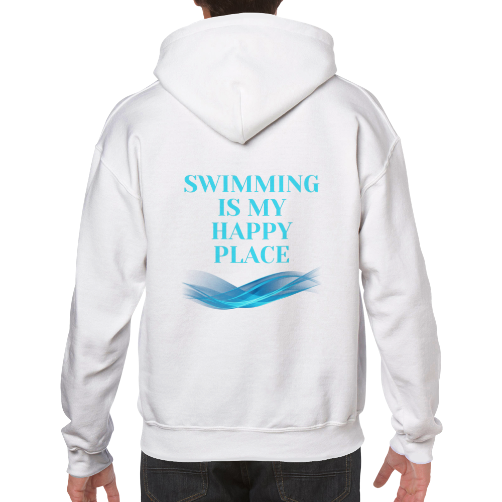 Classic Unisex Pullover Hoodie - Swimming is my Happy Place