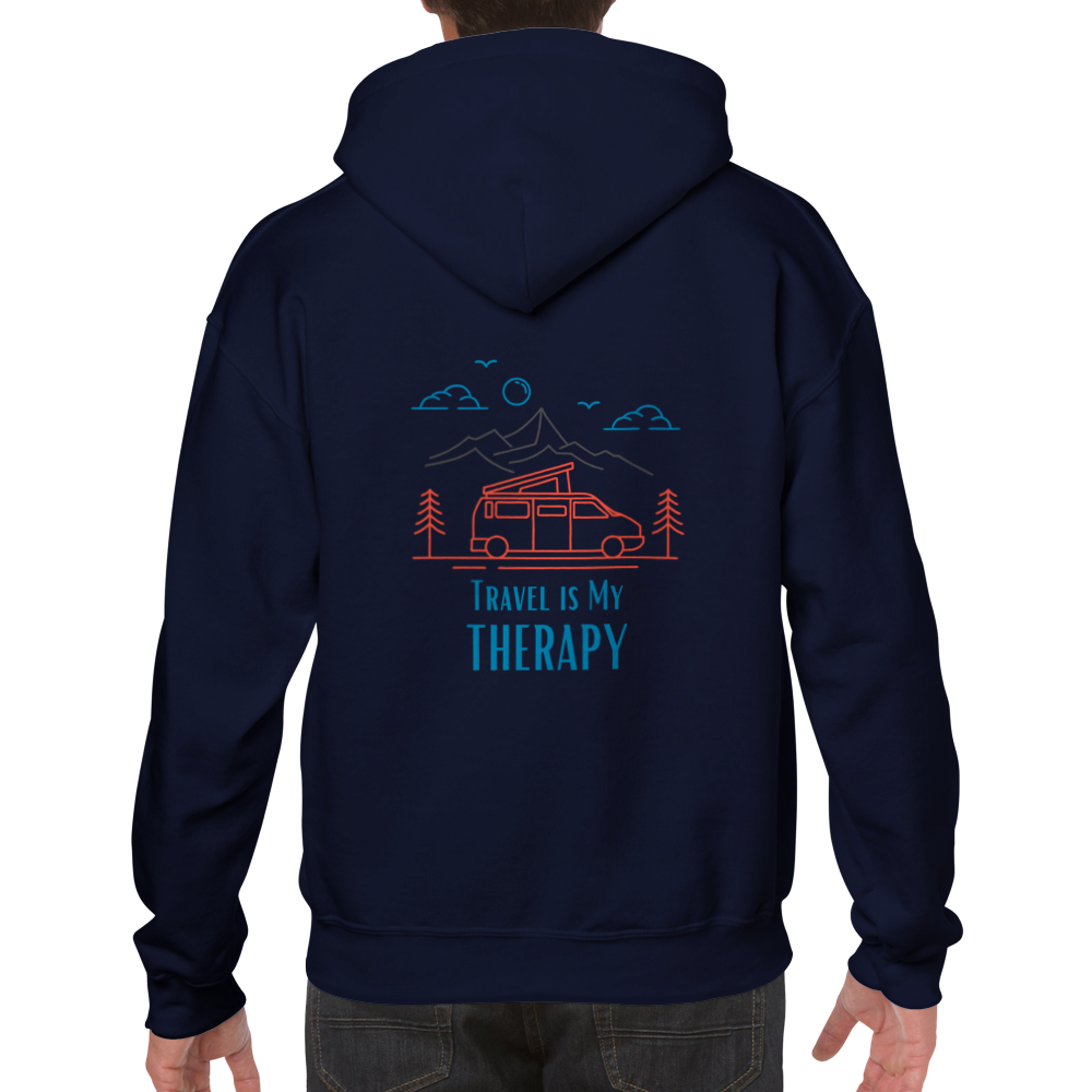 Classic Unisex Pullover Hoodie - Travel is my Therapy