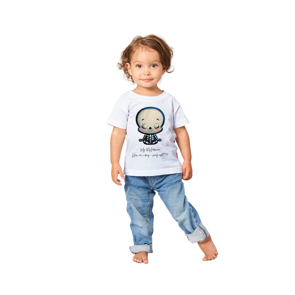 Baby Halloween T-shirt - Skeleton Kid - My 1st Halloween. For up to 2 years old.