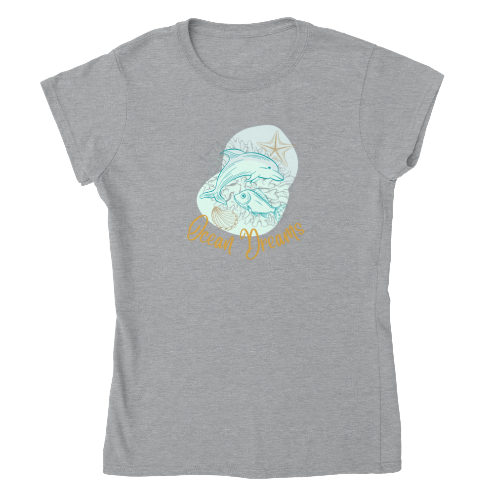 Classic Womens Crewneck T-shirt - Ocean Dreams