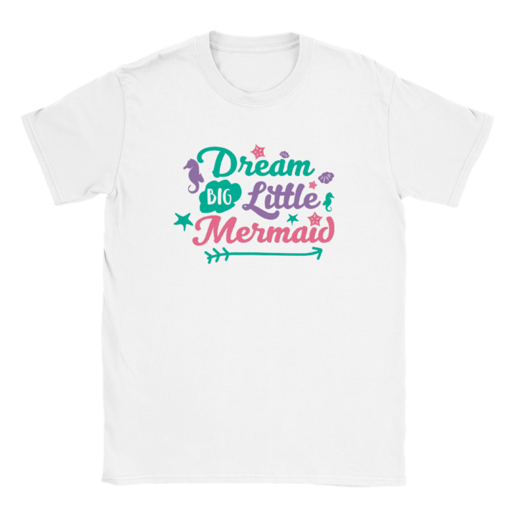 Classic Kids Crewneck T-shirt - Dream Big Little Mermaid