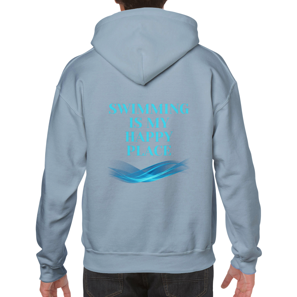 Classic Unisex Pullover Hoodie - Swimming is my Happy Place