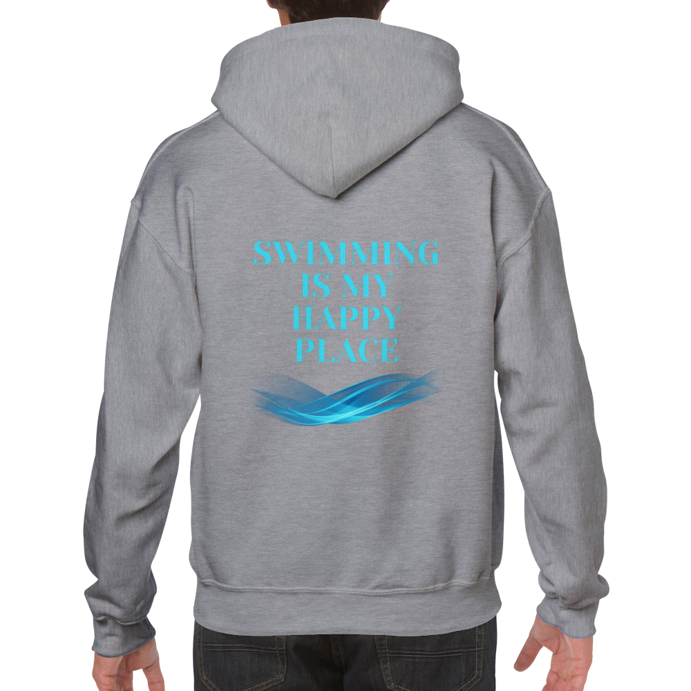 Classic Unisex Pullover Hoodie - Swimming is my Happy Place
