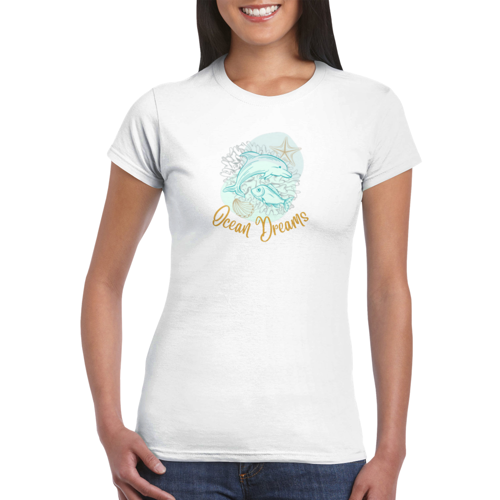 Classic Womens Crewneck T-shirt - Ocean Dreams