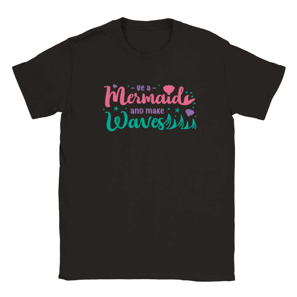 Classic Kids Crewneck T-shirt - Mermaid Waves