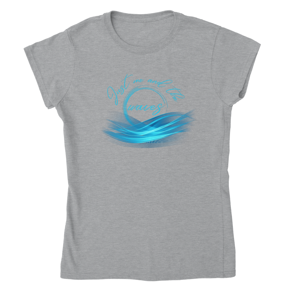 Classic Womens Crewneck T-shirt - Just me and the Waves