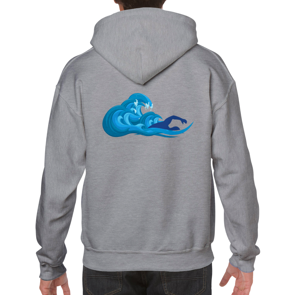 Classic Unisex Pullover Hoodie -  Swim with the Waves