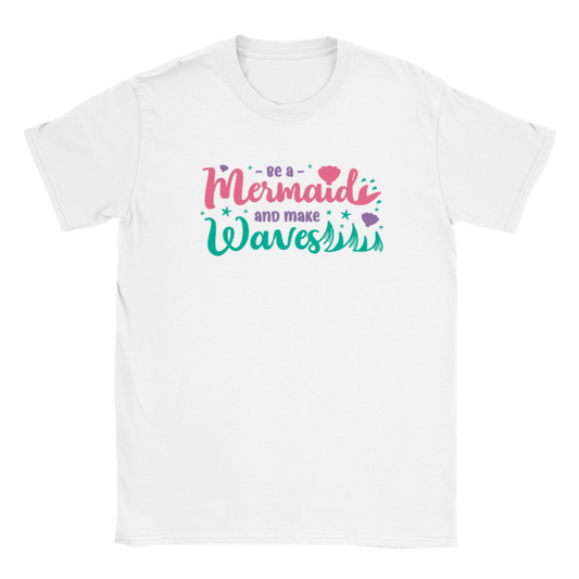 Classic Kids Crewneck T-shirt - Mermaid Waves