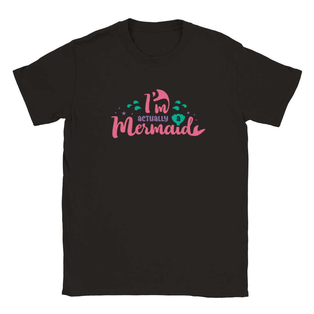 Classic Kids Crewneck T-shirt - I'm actually a Mermaid