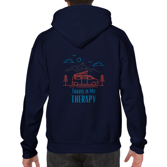 Classic Unisex Pullover Hoodie - Travel is my Therapy