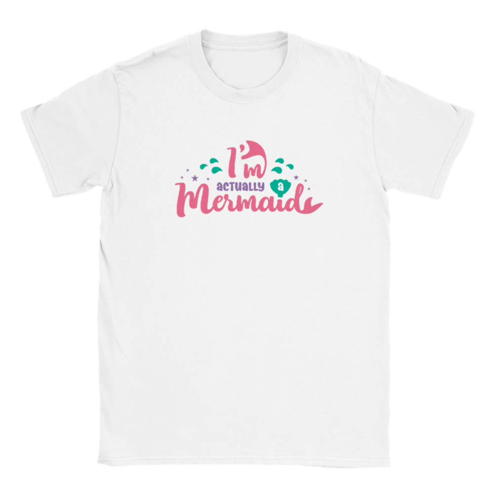 Classic Kids Crewneck T-shirt - I'm actually a Mermaid