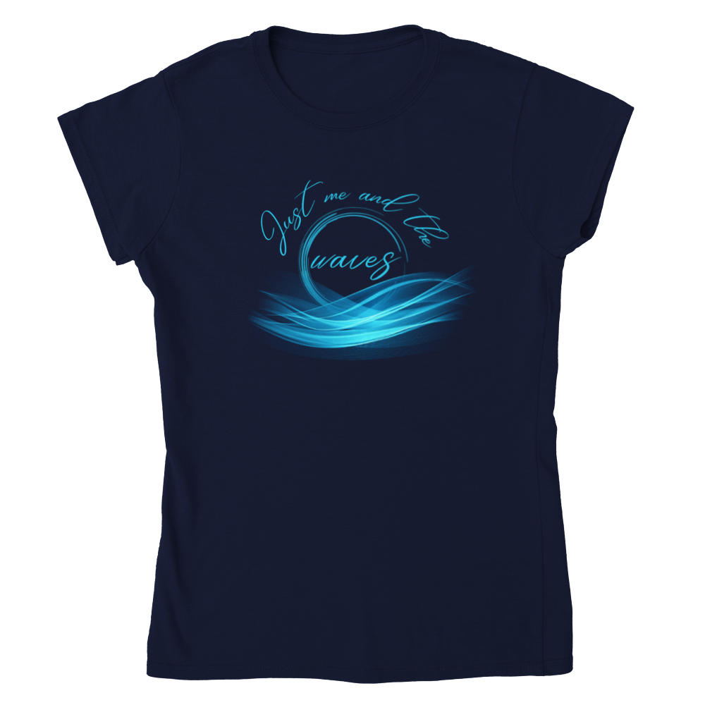 Classic Womens Crewneck T-shirt - Just me and the Waves