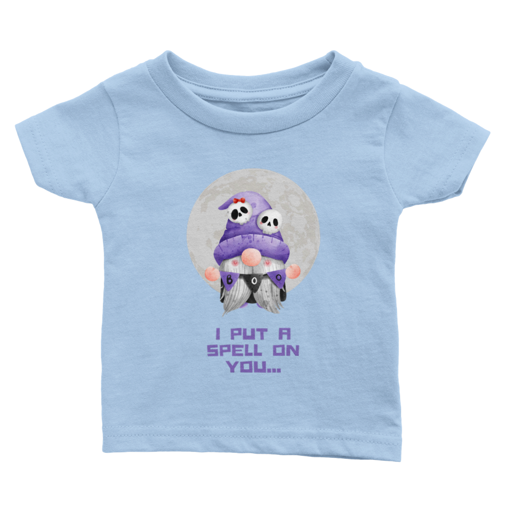 Baby Halloween T-shirt - I put a spell on you. Fun and colourful design for kids up to 2 years.