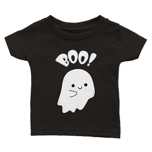 Baby Halloween T-shirt - Boo Ghost. Fun design for kids up to 2 years.