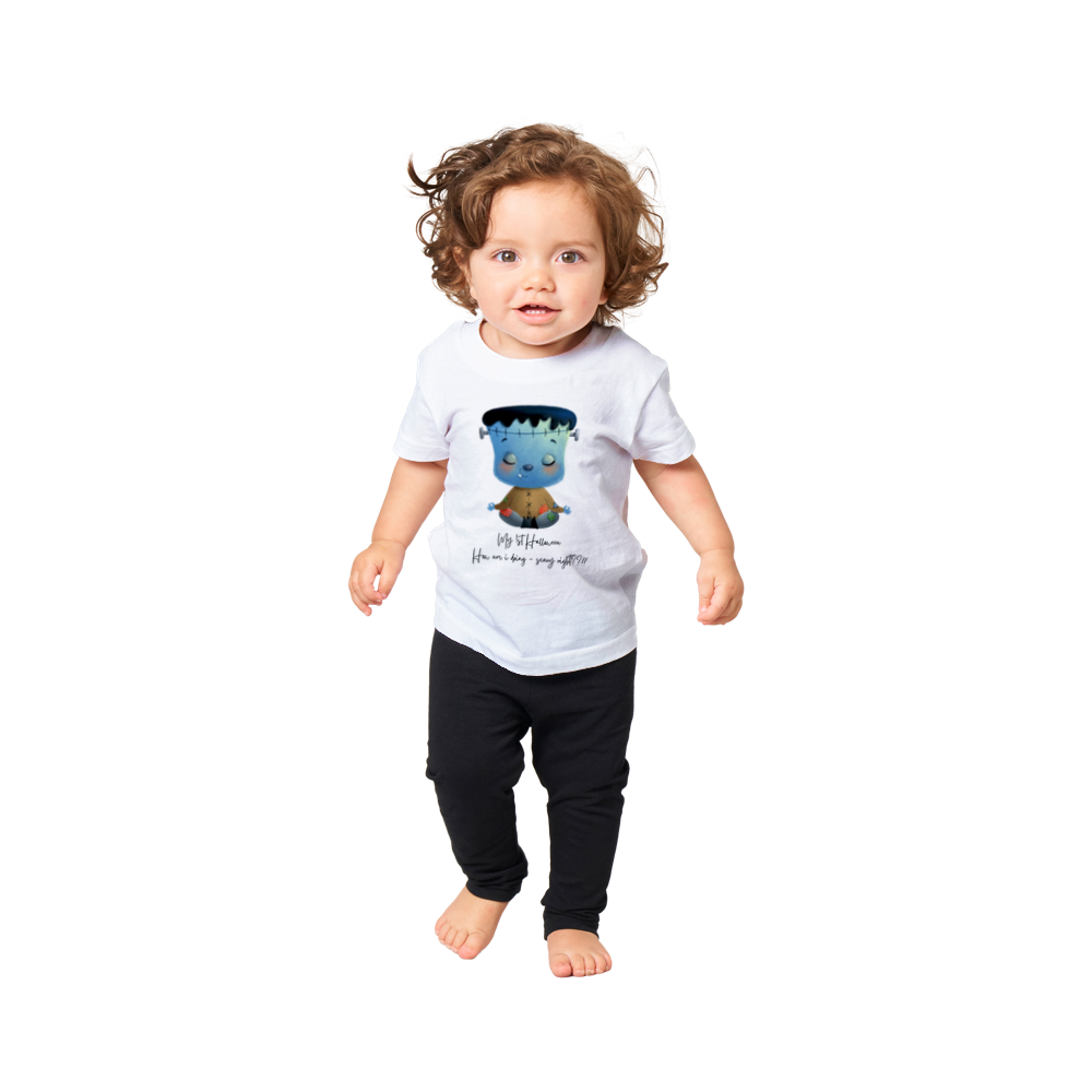 Baby Halloween T-shirt - Frankenstein Kid - My 1st Halloween. For up to 2 years old.