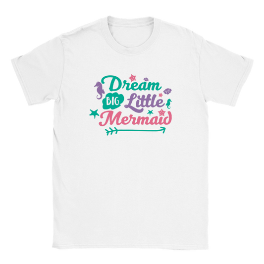 Classic Kids Crewneck T-shirt - Dream Big Little Mermaid