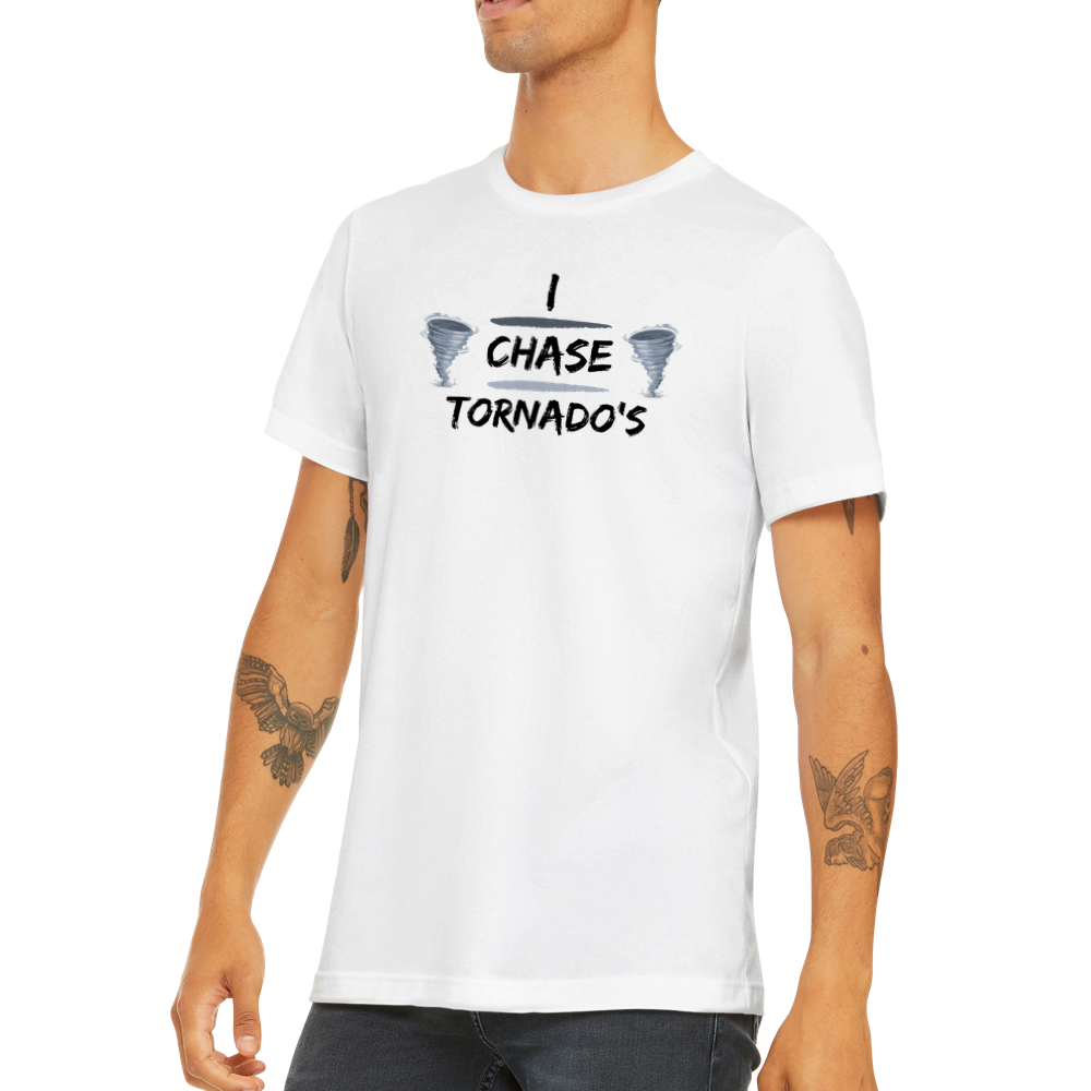 Premium Unisex Crewneck T-shirt - I Chase Tornado's