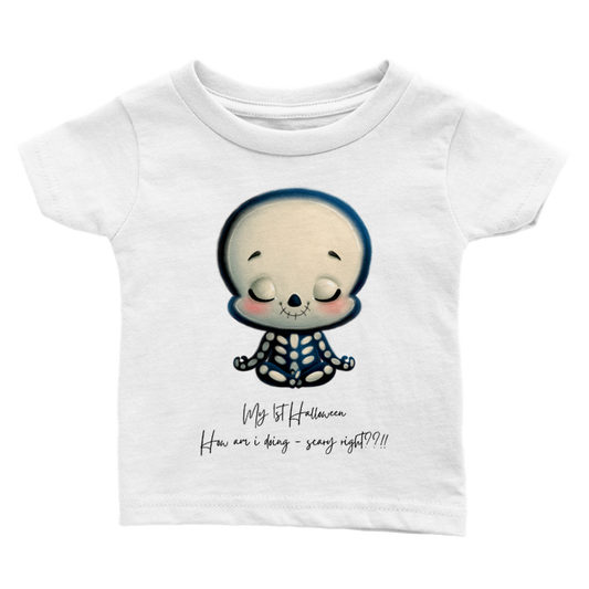 Baby Halloween T-shirt - Skeleton Kid - My 1st Halloween. For up to 2 years old.