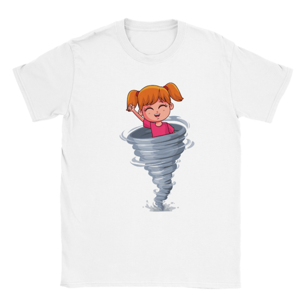 Classic Kids Crewneck T-shirt - Tornado Girl