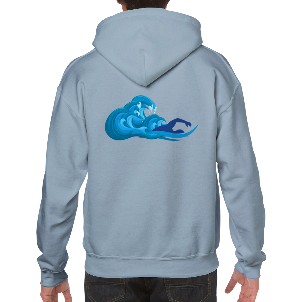 Classic Unisex Pullover Hoodie -  Swim with the Waves