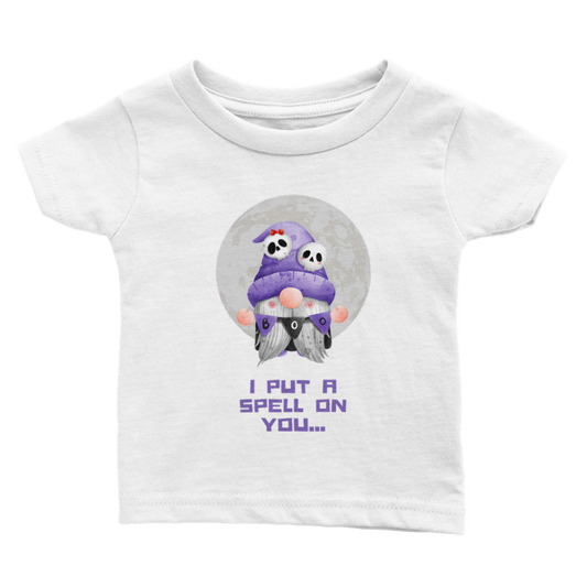 Baby Halloween T-shirt - I put a spell on you. Fun and colourful design for kids up to 2 years.