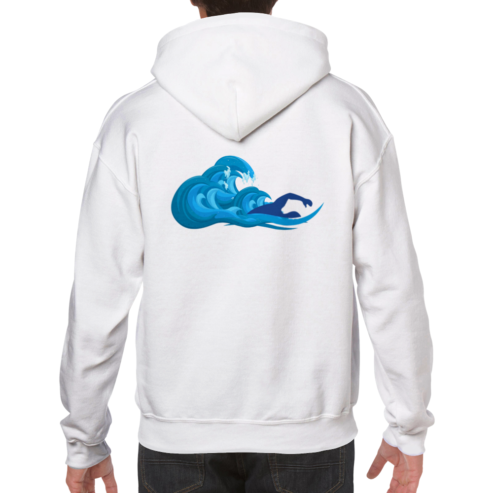 Classic Unisex Pullover Hoodie -  Swim with the Waves